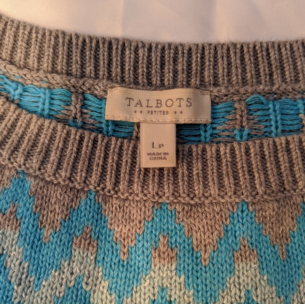 Talbots Fair Isle Print Sweater